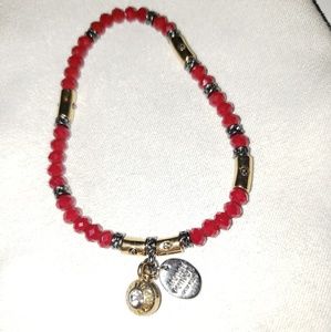 Henri Bendel Madison Stretch Bracelet Red/Crimson